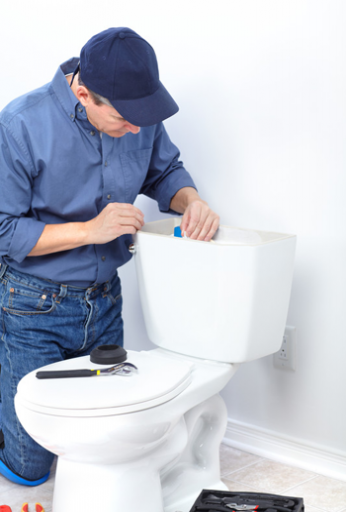 Mitch is installing a new toilet