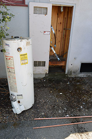 a broken water heater needs replacing